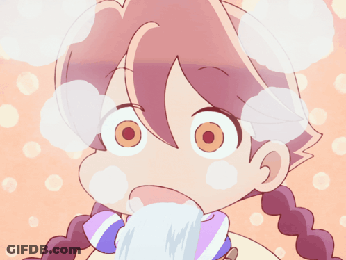 A Cartoon Drawing Of A Girl With Bubbles Coming Out Of Her Nose GIF