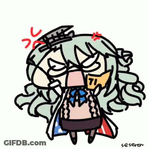 A Cartoon Drawing Of A Girl With Green Hair And The Letters Ti On Her Face GIF