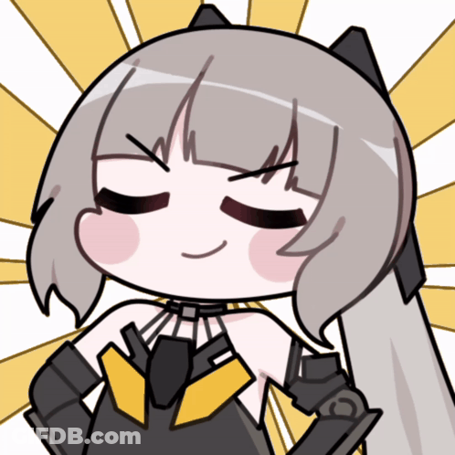 A Cartoon Drawing Of A Girl With Her Eyes Closed And A Smile On Her Face GIF