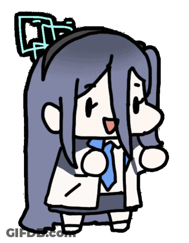 A Cartoon Drawing Of A Girl With Long Black Hair GIF