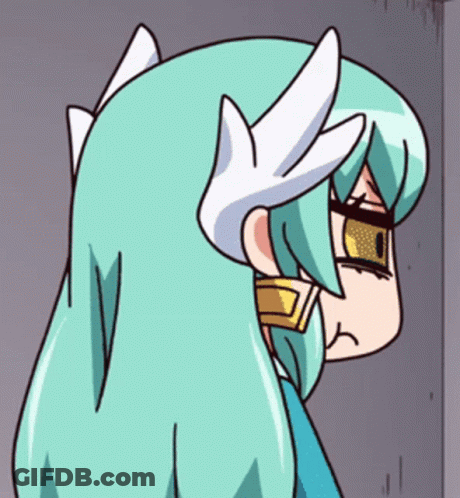 A Cartoon Drawing Of A Girl With Wings On Her Head GIF