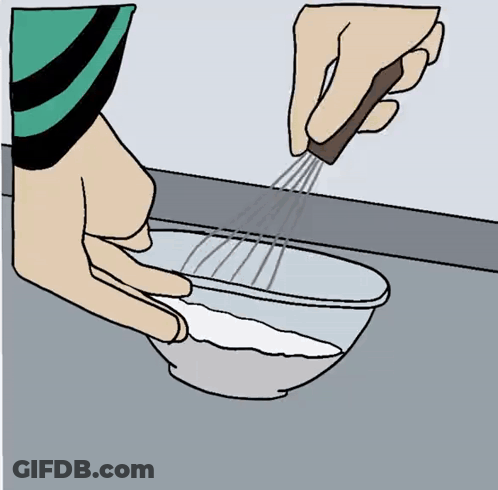 A Cartoon Drawing Of A Glass Being Poured Into A Pan GIF