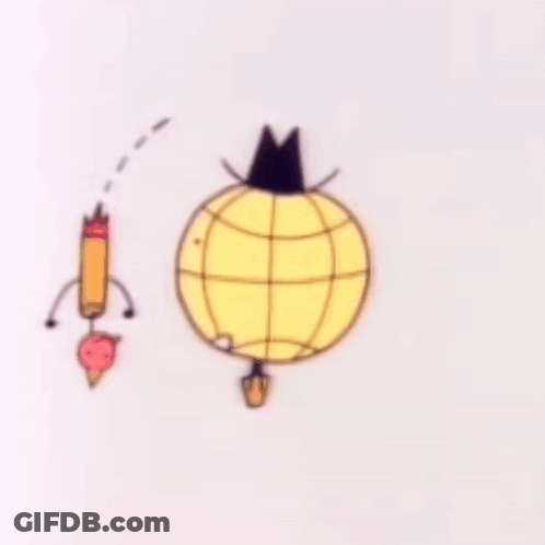 A Cartoon Drawing Of A Globe With A Hat And A Pipe GIF
