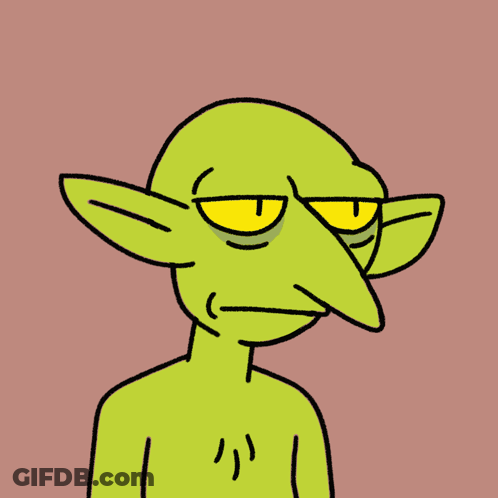 A Cartoon Drawing Of A Goblin With A Big Mouth GIF