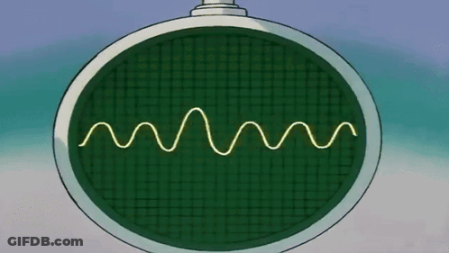 A Cartoon Drawing Of A Green Circle With A Wave On It GIF