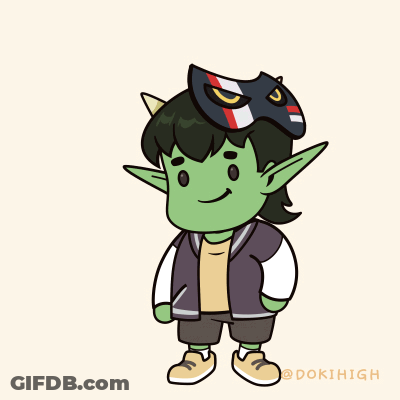A Cartoon Drawing Of A Green Goblin Holding A Red Card GIF