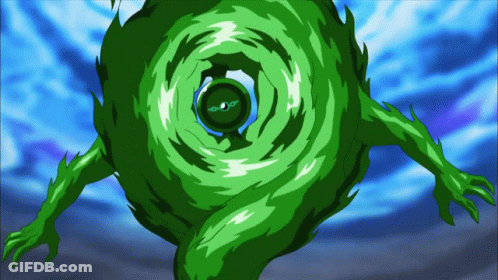 A Cartoon Drawing Of A Green Monster With A Large Eye GIF