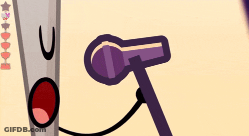 A Cartoon Drawing Of A Hair Dryer And A Microphone With The Number 3 On It GIF