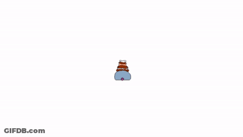 A Cartoon Drawing Of A Hamster With A Letter P In The Background GIF