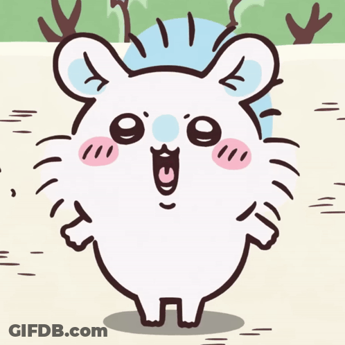 A Cartoon Drawing Of A Hedgehog With A Surprised Look On His Face GIF