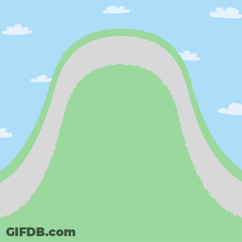 A Cartoon Drawing Of A Hill With The Words Happy Hump Day On It GIF