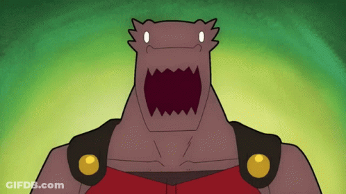 A Cartoon Drawing Of A Hippopotamus With Its Mouth Wide Open GIF