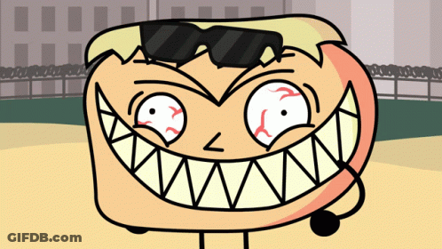 A Cartoon Drawing Of A Hot Dog Wearing Sunglasses And A Headset GIF