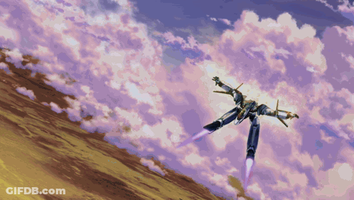 A Cartoon Drawing Of A Jet Flying Through The Air GIF