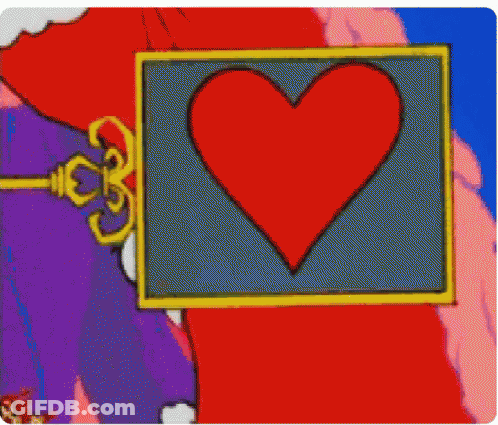 A Cartoon Drawing Of A Key With A Heart Drawn On It GIF