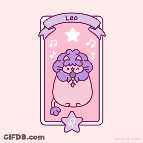 A Cartoon Drawing Of A Lion With The Word Leo Written Above It GIF