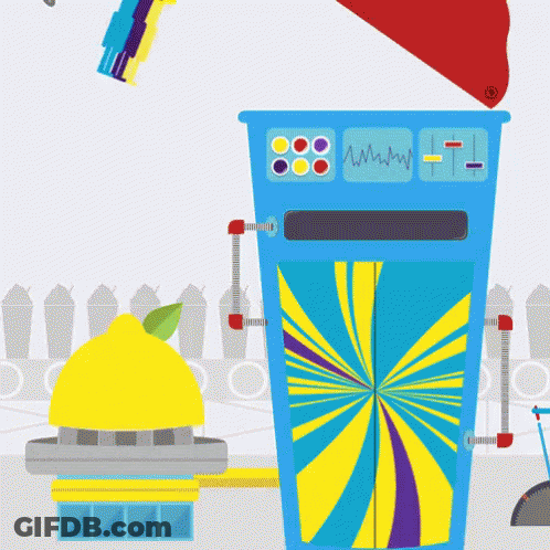 A Cartoon Drawing Of A Machine With The Number 88 On The Top GIF