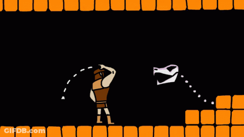 A Cartoon Drawing Of A Man And A Skeleton GIF