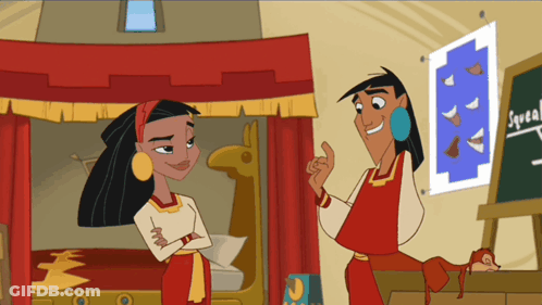 A Cartoon Drawing Of A Man And A Woman With The Word Squeal On The Wall GIF