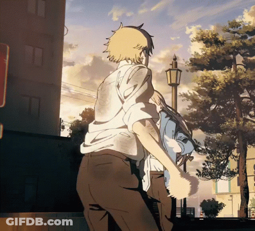 A Cartoon Drawing Of A Man Carrying Another Man GIF