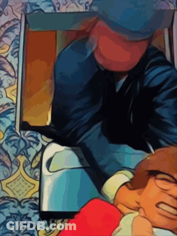 Cartoon Man Holding Baby GIF