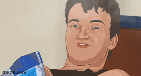 A Cartoon Drawing Of A Man Holding A Bag Of Ice GIF