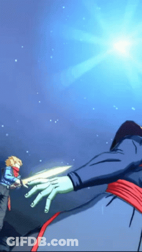 A Cartoon Drawing Of A Man Holding A Sword GIF