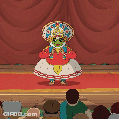 A Cartoon Drawing Of A Man In A Green Costume GIF