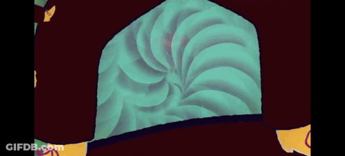 A Cartoon Drawing Of A Man In A Suit And Hat Walking Down A Staircase GIF