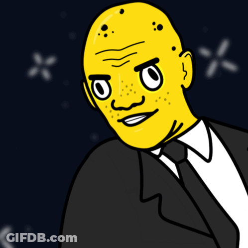 A Cartoon Drawing Of A Man In A Suit And Tie Holding An Egg GIF