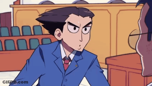 A Cartoon Drawing Of A Man In A Suit And Tie Talking To Another Man GIF