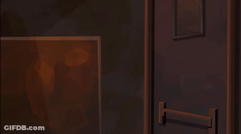 A Cartoon Drawing Of A Man Kicking A Door GIF