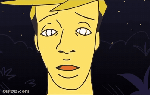 A Cartoon Drawing Of A Man 'S Face With His Eyes Closed GIF