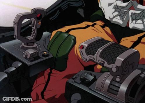 A Cartoon Drawing Of A Man Sitting In A Cockpit With The Number 81 Visible GIF