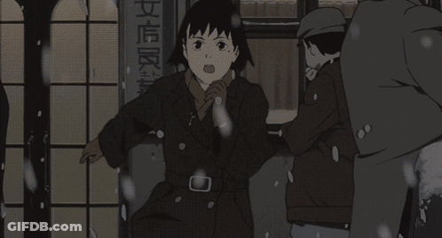 A Cartoon Drawing Of A Man Standing Next To A Sign That Says ' Female ' On It GIF