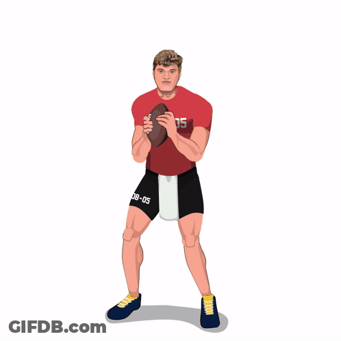 A Cartoon Drawing Of A Man Wearing A Red Shirt That Says 08-05 GIF