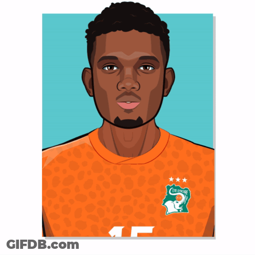 A Cartoon Drawing Of A Man Wearing An Orange Shirt With The Letter F On The Front GIF