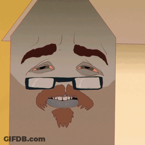 A Cartoon Drawing Of A Man With A Beard And Glasses GIF