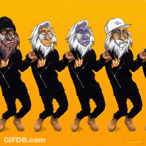 A Cartoon Drawing Of A Man With A Beard Wearing A Hat GIF