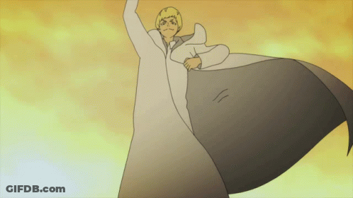 A Cartoon Drawing Of A Man With A Cape GIF