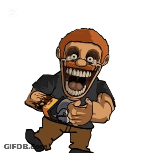 A Cartoon Drawing Of A Man With A Huge Mouth And Teeth Says Captain GIF