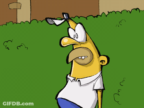 A Cartoon Drawing Of A Man With A Huge Nose And A White Shirt GIF