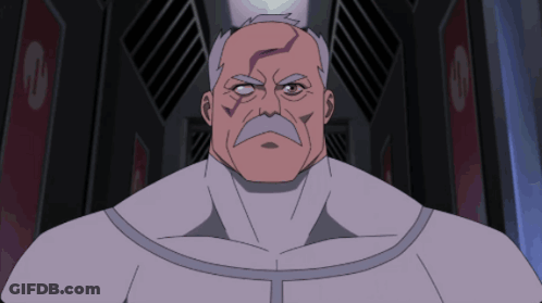 A Cartoon Drawing Of A Man With A Mustache And White Shirt GIF