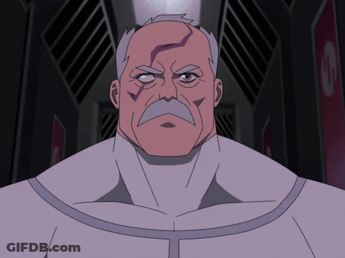 A Cartoon Drawing Of A Man With A Mustache And White Shirt GIF