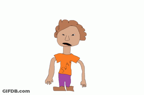 A Cartoon Drawing Of A Man With A Speech Bubble That Says Sheesh GIF