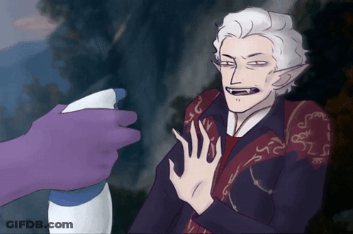 Cartoon Man With Spray Bottle GIF