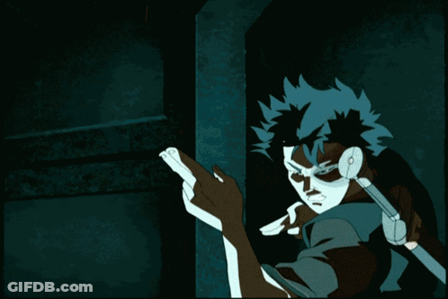 A Cartoon Drawing Of A Man With A Sword And Lightning GIF