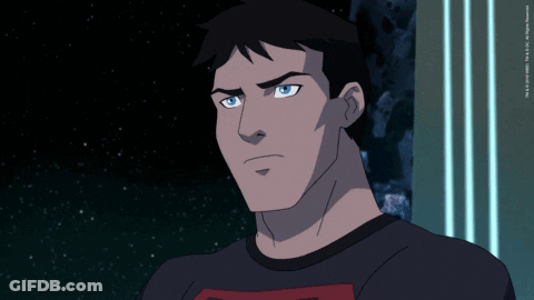 A Cartoon Drawing Of A Man With Blue Eyes GIF