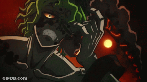 A Cartoon Drawing Of A Man With Green Hair And A Yellow Eye GIF