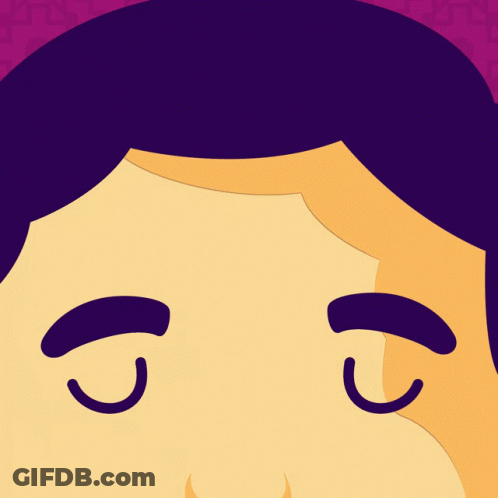A Cartoon Drawing Of A Man With His Eyes Closed And His Finger On His Nose GIF